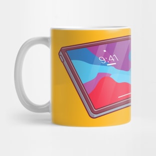 Tablet And Stylus Pencil Cartoon Mug